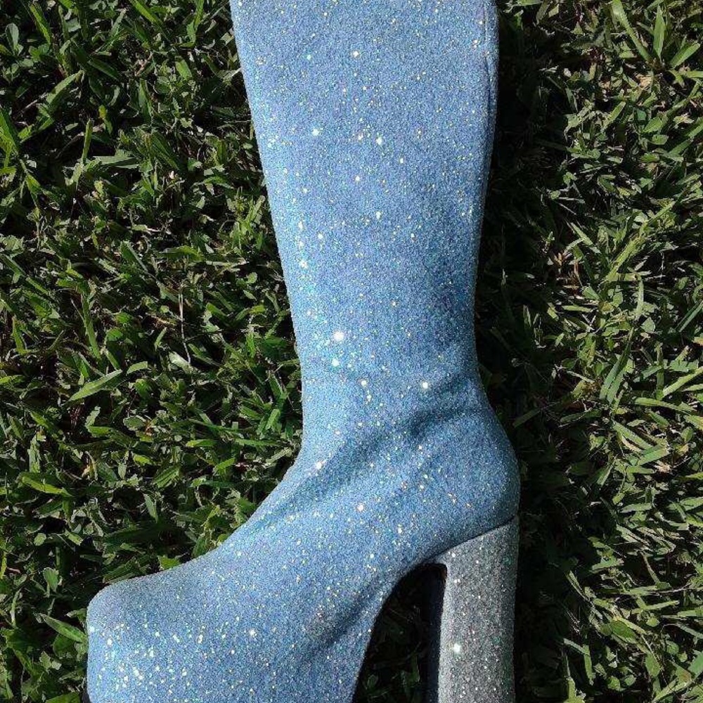 El Dantes Blue Sparkle Boots
